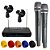 Kit Microfone sem Fio Duplo TK V202N VHF com 2 Suportes B18A e Espuma Onyx - Imagem 1