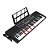 Kit Teclado Musical 61 Teclas Iluminadas Estudante Rhythmic 80 + Capa Suporte X e Pedal - Imagem 2