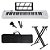 Kit Teclado Musical 61 Teclas Estudante Iniciante Rhythmic 50WH + Capa e Suporte em X - Imagem 1