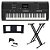 Kit Teclado Arranjador 61 Teclas Sensitivas PSR-E483 Yamaha com Suporte em X - Imagem 1