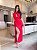 VESTIDO LONGO COM FENDA VERMELHO P - Imagem 3