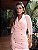 VESTIDO BLAZER EM MALHA TEXTUR OFF WHITE COM LARANJA FLOUR - Imagem 1