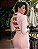 VESTIDO BLAZER EM MALHA TEXTUR OFF WHITE COM LARANJA FLOUR - Imagem 2