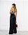 CONJUNTO TOP FLORES  E CALCA PANTALONA  COM BOLSOS PRETO - Imagem 2