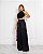 CONJUNTO TOP FLORES  E CALCA PANTALONA  COM BOLSOS PRETO - Imagem 1