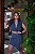 CONJUNTO BLUSA E SAIA LISTRADA CINZA - Imagem 1