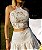 CONJUNTO CROPPED + SHORTS SAIA C/ GUIPURE PEROLA - Imagem 3