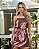 VESTIDO EST EXCL FORRADO , METAL NA CALCA MARROM / ROSA - Imagem 1
