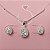 Conjunto Colar e Brincos Gota Zircônia Prata 925 Love Silver - Imagem 1