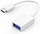 Cabo Adaptador USB Otg Fêmea Tipo C Macho para Pendrive Usb Celular Tablete Notebook (Branco) - Imagem 1
