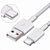 Carregador Tipo-C Turbo H'maston, Tipo-C, 4.8A, Com Duas Entradas, Y45-3 -Branco - Imagem 3
