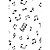 Tecido Tricoline Notas Musicais Branco, 100% Algodão, Unid. 50cm x 1,50mt - Imagem 1