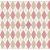 Tricoline Estampado Trapézio - Cor 01 (Creme com Rosa), 100% Algodão, Unid. 50cm x 1,50mt - Imagem 1