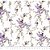 Tricoline Estampado Floral Sarah - Cor-54 (Lilás com Marrom) , 100% Algodão, Unid. 50cm x 1,50mt - Imagem 1