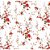Tricoline Estampado Floral Sarah - Cor-55 (Vermelho com Marrom) , 100% Algodão, Unid. 50cm x 1,50mt - Imagem 1