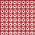 Tricoline Corações Quadriculado Vermelho Antigo 50cm x 1,50m - Imagem 1