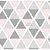 Tricoline Estampado Geométrico Margot - Cor-10 (Cinza com Rosa), 100% Algodão, Unid. 50cm x 1,50mt - Imagem 1