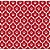 Tricoline Estampado Patinhas - Cor-05 (Vermelho), 100% Algodão, Unid. 50cm x 1,50mt - Imagem 1