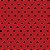 Tricoline Coração Preto F. Vermelho, 100%Alg, 50cm x 1,50mt - Imagem 1