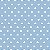 Tricoline Coração Branco F. Azul BB, 100%Alg, 50cm x 1,50mt - Imagem 1