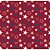 Tricoline Estrelas Star - Cor-08 (Vermelho), 100% Algodão, Unid. 50cm x 1,50mt - Imagem 1