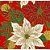 Tricoline Estampado Natal Floral 02 (Vermelho), 100% Algodão, Unid. 50cm x 1,50mt - Imagem 1