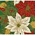 Tricoline Estampado Natal Floral 02 (Verde), 100% Algodão, Unid. 50cm x 1,50mt - Imagem 1