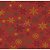 Tricoline Estampado Natal Flocos (Vermelho), 100% Algodão, Unid. 50cm x 1,50mt - Imagem 1