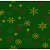 Tricoline Estampado Natal Flocos (Verde), 100% Algodão, Unid. 50cm x 1,50mt - Imagem 1