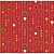 Tricoline Estampado Natal Corações (Vermelho), 100% Algodão, Unid. 50cm x 1,50mt - Imagem 1