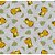 Tricoline Tigre (Cinza), 100% Algodão, Unid. 50cm x 1,50mt - Imagem 1