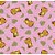 Tricoline Tigre (Rosa), 100% Algodão, Unid. 50cm x 1,50mt - Imagem 1