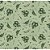 Tricoline Folhagens (Verde), 100% Algodão, Unid. 50cm x 1,50mt - Imagem 1