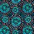 Tricoline Digital Mandalas F Azul, 100%Alg, 50cm x 1,50mt - Imagem 1