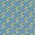 Tricoline Blue Bouquets, 100% Algodão, 50cm x 1,50mt - Imagem 1