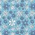 Tricoline Floral Doodle Jeans, 100% Algodão, 50cm x 1,50mt - Imagem 1