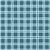 Tricoline Xadrez Modern Flowers Azul, 100% Alg, 50cm x 1,50m - Imagem 1
