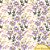 Tecido Tricoline Lavender Daisy, 100% Algodão, 50cm x 1,50mt - Imagem 1
