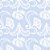Tricoline Renda Branca Fundo Azul, 100% Algod, 50cm x 1,50mt - Imagem 1