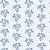Tricoline Tela com Rosas Azul, 100% Algodão, 50cm x 1,50mt - Imagem 1