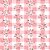 Tricoline Xadrez e Rosas Rosa, 100% Algodão, 50cm x 1,50mt - Imagem 1