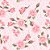 Tricoline Arabescos e Rosas Rosa, 100%Algodão, 50cm x 1,50mt - Imagem 1