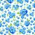 Tricoline Estampado Floral Azul 100%Algodão 50cm x 1,50m - Imagem 1