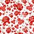 Tricoline Estampado Floral Vermelho 100%Algodão 50cm x 1,50m - Imagem 1