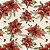 Tricoline Digital Flores Natalinas, 100% Algod 50cm x 1,50mt - Imagem 1