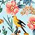 Tricoline Digital Pássaro Amarelo, 100%Algodão, 50cm x 1,50m - Imagem 1