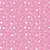 Tricoline Corações Peri Rosa, 100% Algodão, 50cm x 1,50mt - Imagem 1