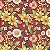 Tricoline Digital Floral Picnic Vermelho, 50cm x 1,50mt - Imagem 1