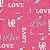 Tricoline Digital Love Peri, 100% Algodão, 50cm x 1,50mt - Imagem 1