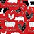 Tricoline Fazendinha Animais F. Vermelho, 50cm x 1,50mt - Imagem 1